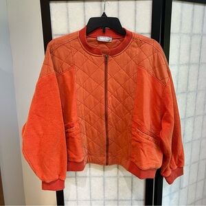 NWT Orange blue b. Women’s full zip bomber sweatshirt medium